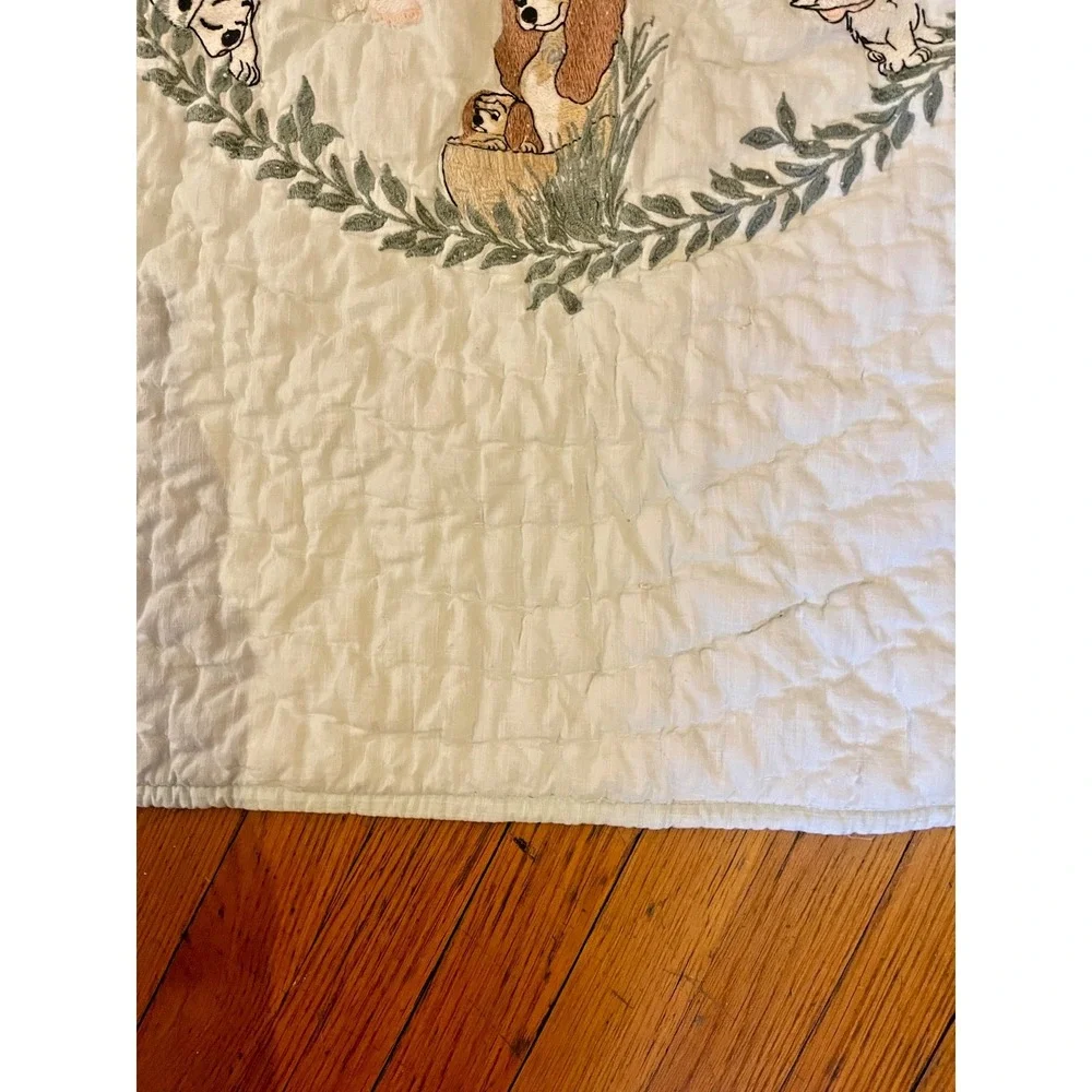 Pottery Barn Kids DISNEY Animals TODDLER Quilt Mint Green 36